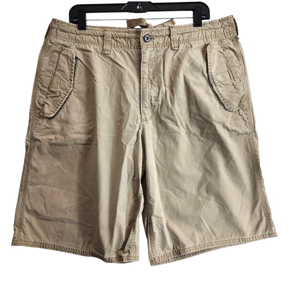 OLD NAVY Shorts Mens 36 Khakis Beige Flap Pockets Casual Hiking Outdoor Preppy